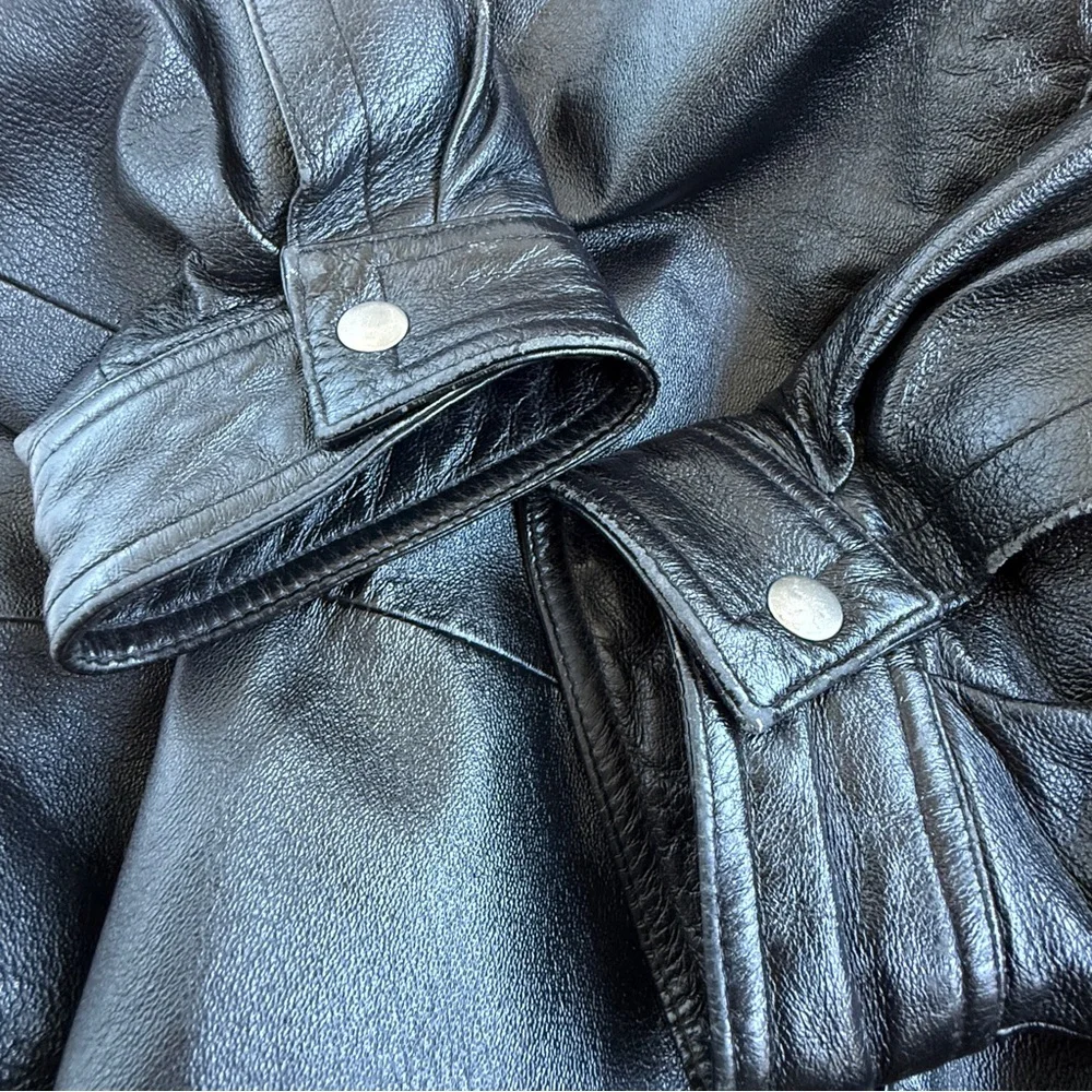 VYG Harbor Bay Men’s Genuine Leather Jacket | Black | 3XL | Classic‎ Zip-Up Coat - Picture 13 of 16